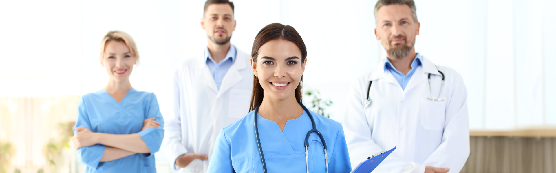 group of medical staff standing