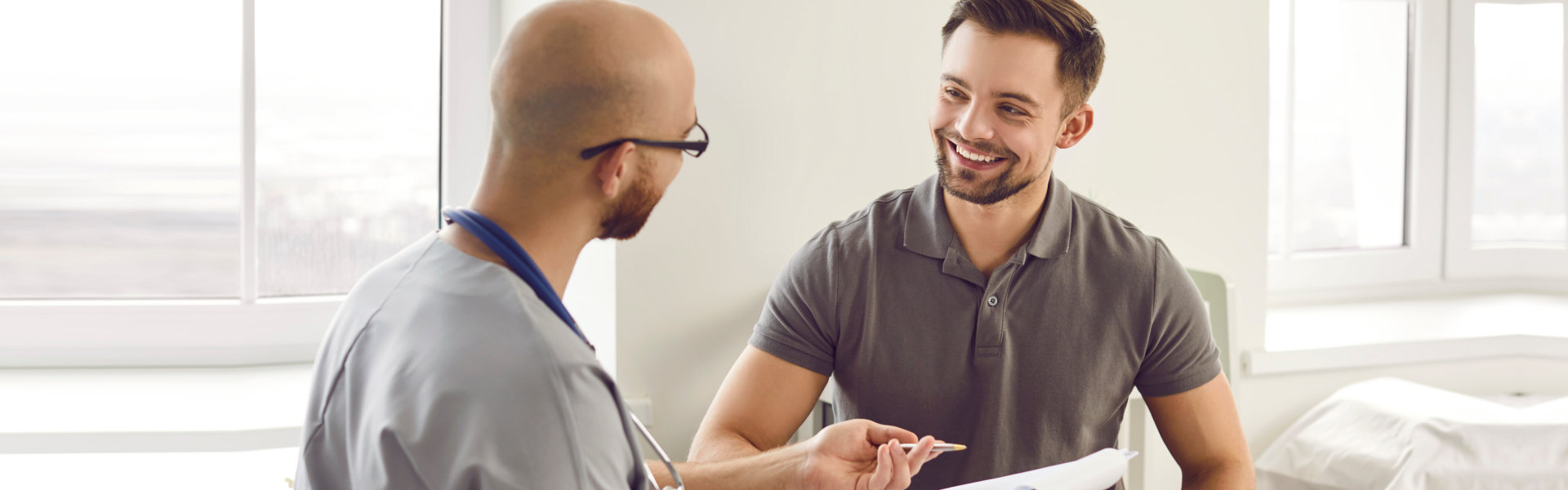 man consulting a doctor